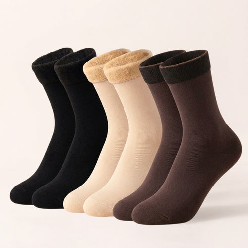 Fleece-Lined Socks (6 Assorted Pairs)