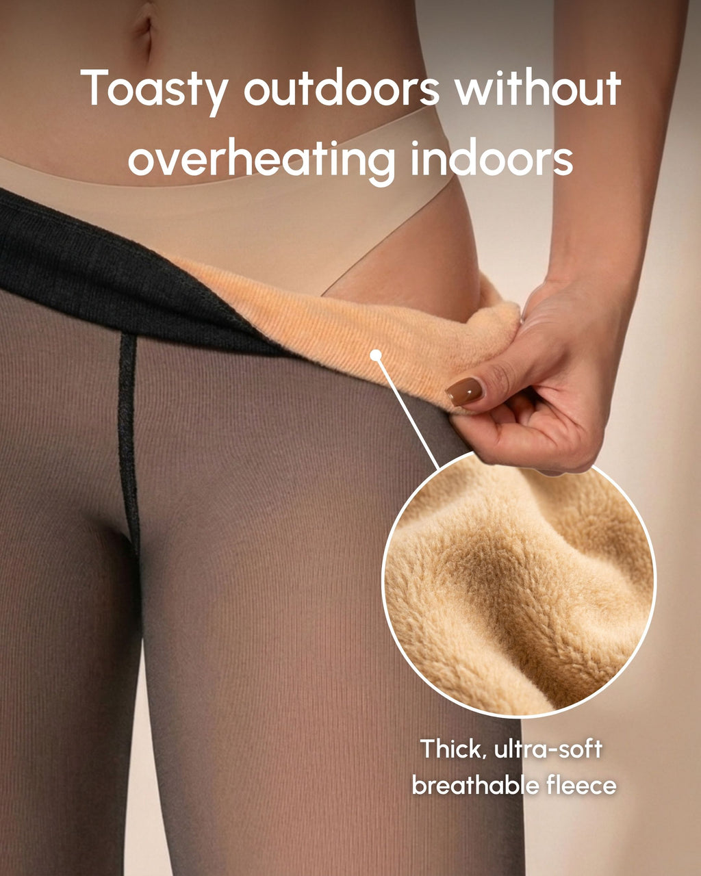 Sheer Illusion Fleece-Lined Tights