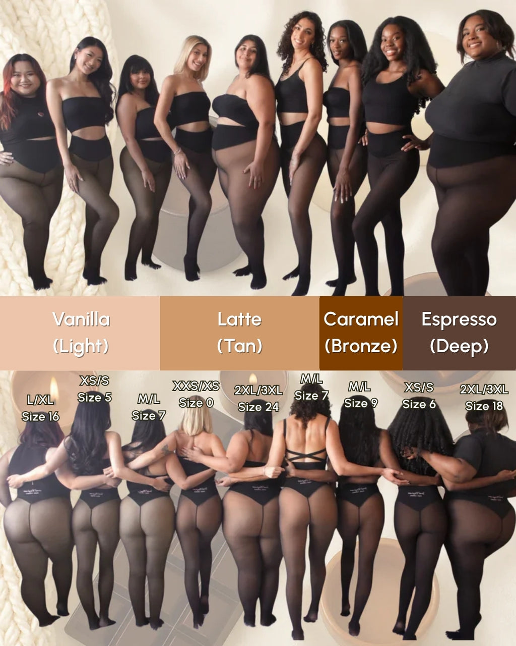 Sheer Illusion Fleece-Lined Tights