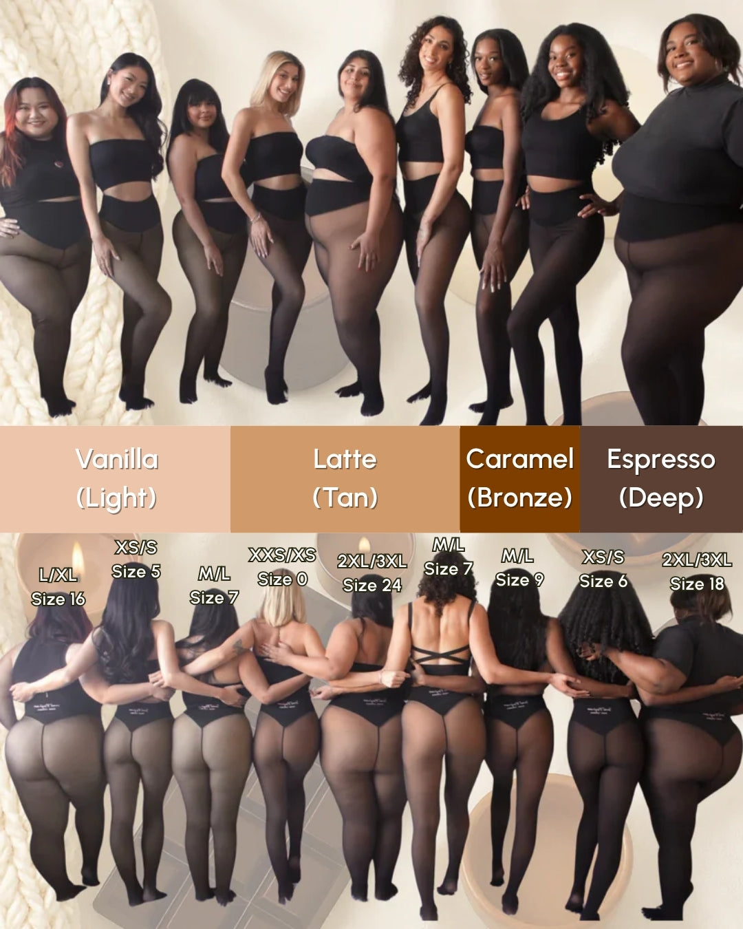Sheer Illusion Fleece-Lined Tights
