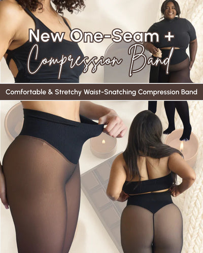 Sheer Illusion Fleece-Lined Tights