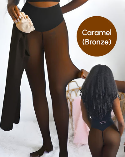 Sheer Illusion Fleece-Lined Tights